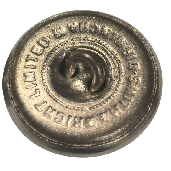 Four (4) Silver Tone Canadian Intelligence Antique Metal Military Coat Buttons - Picture 3 of 3